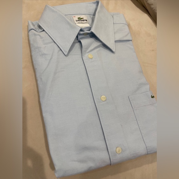 Lacoste Men's Slim Fit French Collar Cotton Poplin ShirtF5182 Devanlay